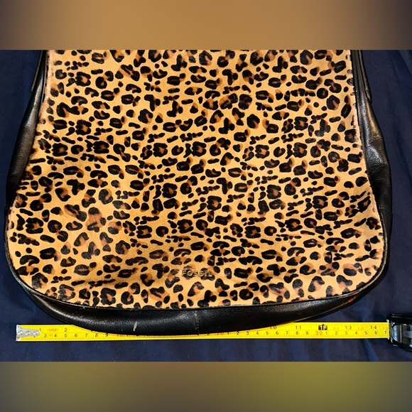 Fossil Black Leather w/ calf hair Leopard print - Picture 13 of 13